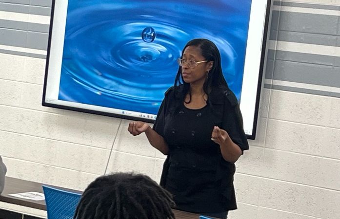 Woman speaking 